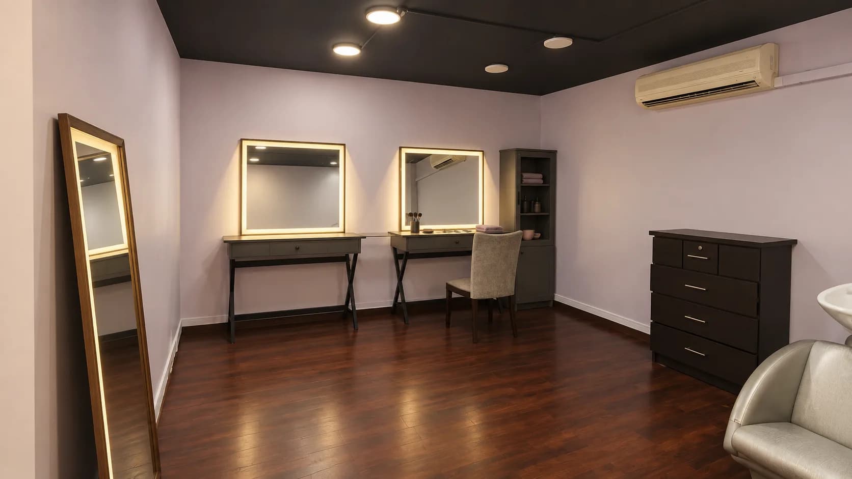 Concept view of Anu Salon's private hair and makeup studio